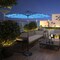 Costway 10' Solar LED Lighted Patio Market Umbrella Shade Tilt Adjustment Crank Tan/Beige/Blue/Navy/Burgundy/Gray